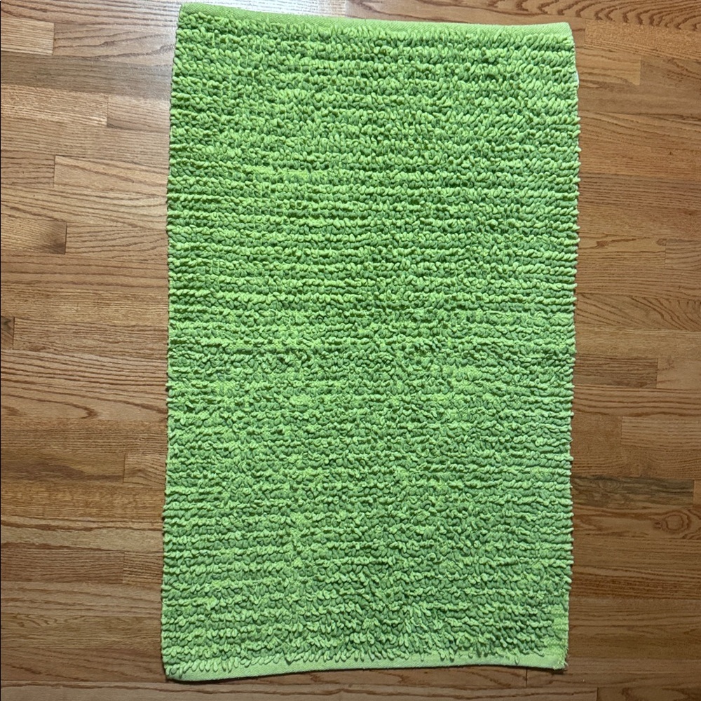 Green Rug Youth Girls Bedroom Lime Pastel Light Two Tone